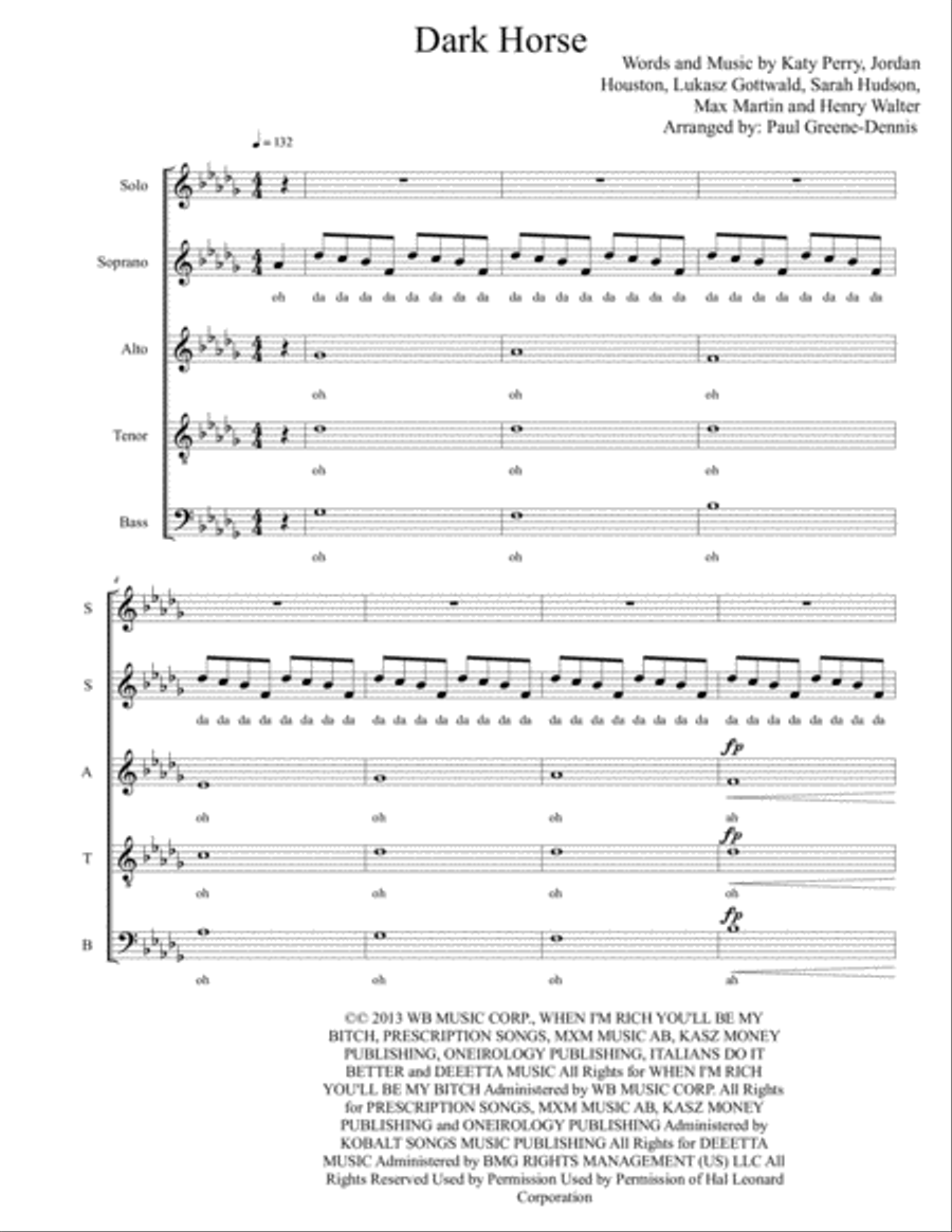 Dark Horse Small Ensemble scores gallery preview page 1