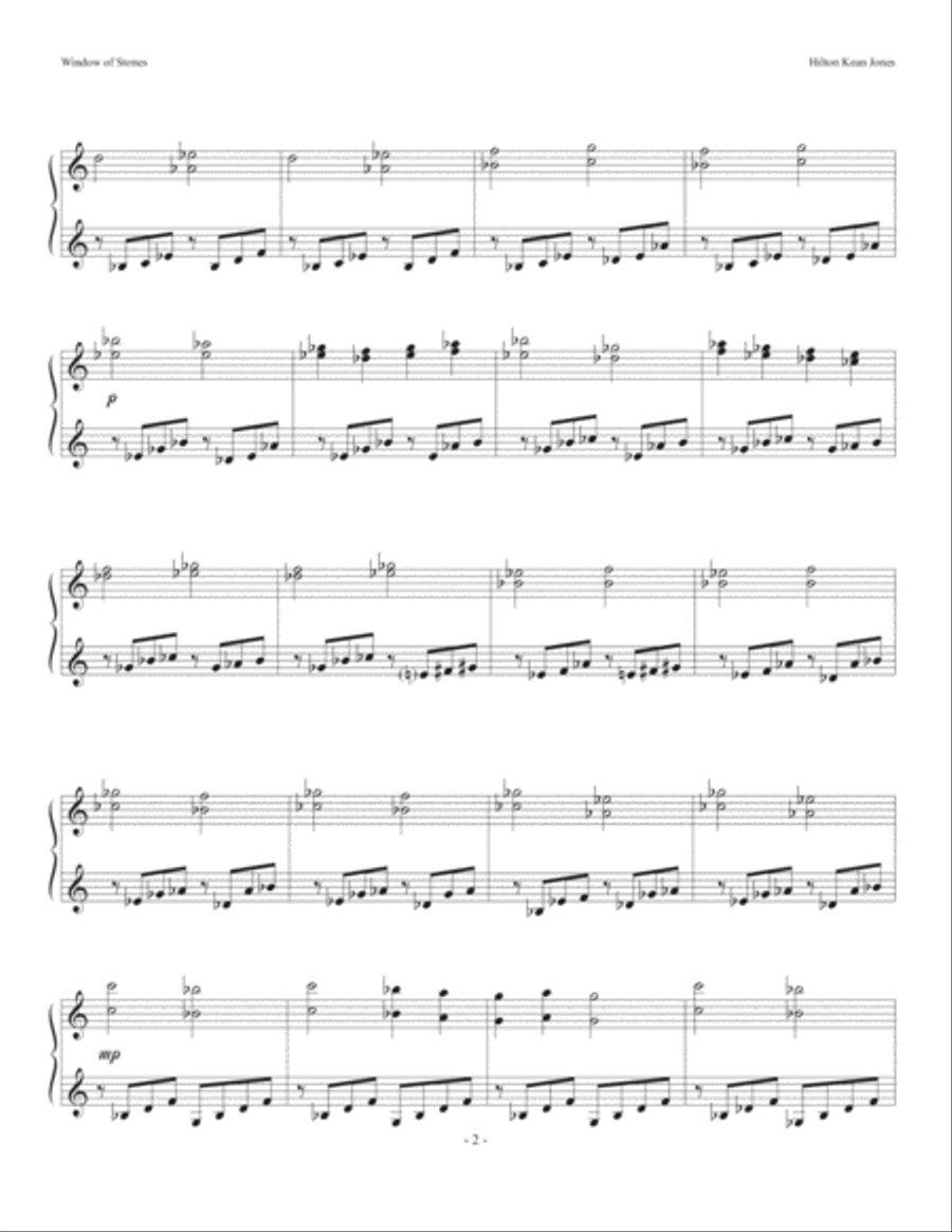 The Window of Stones The Window of Stones Piano Solo scores gallery preview page 2