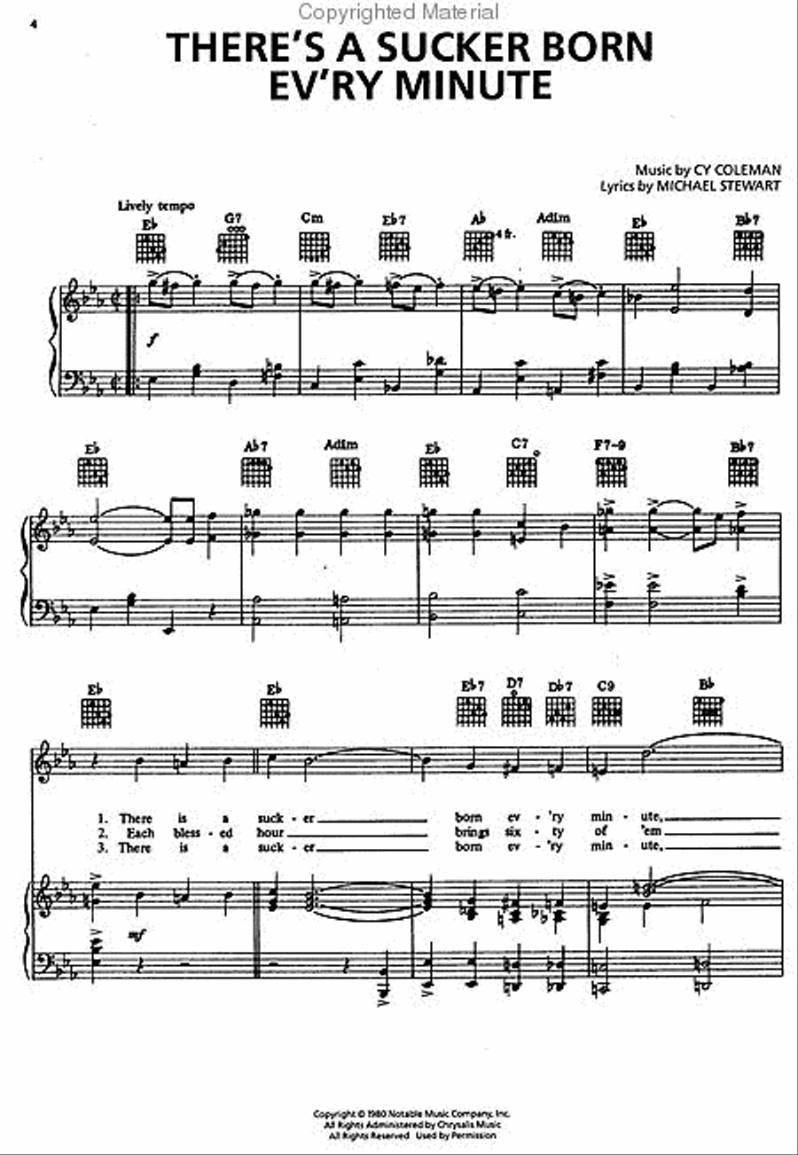 Barnum Piano, Vocal scores gallery preview page 2