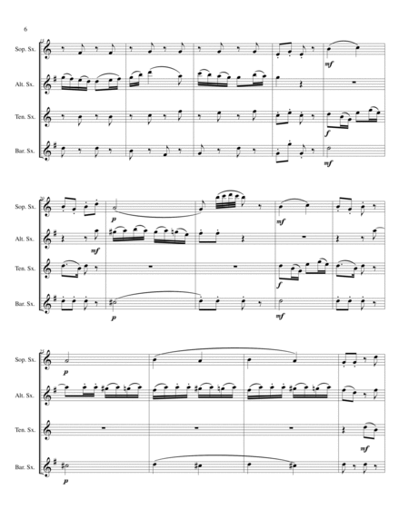 La Ci darem La Mano (from Don Giovanni) by Mozart - Arranged for Saxophone Quartet or Ensemble image number null