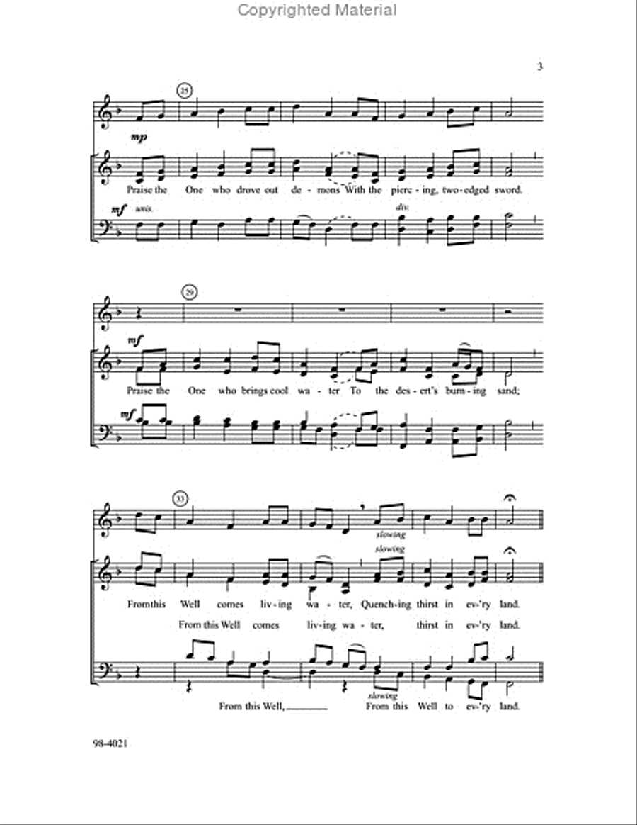 Praise the One Who Breaks the Darkness (Bobb) 4-Part scores gallery preview page 4