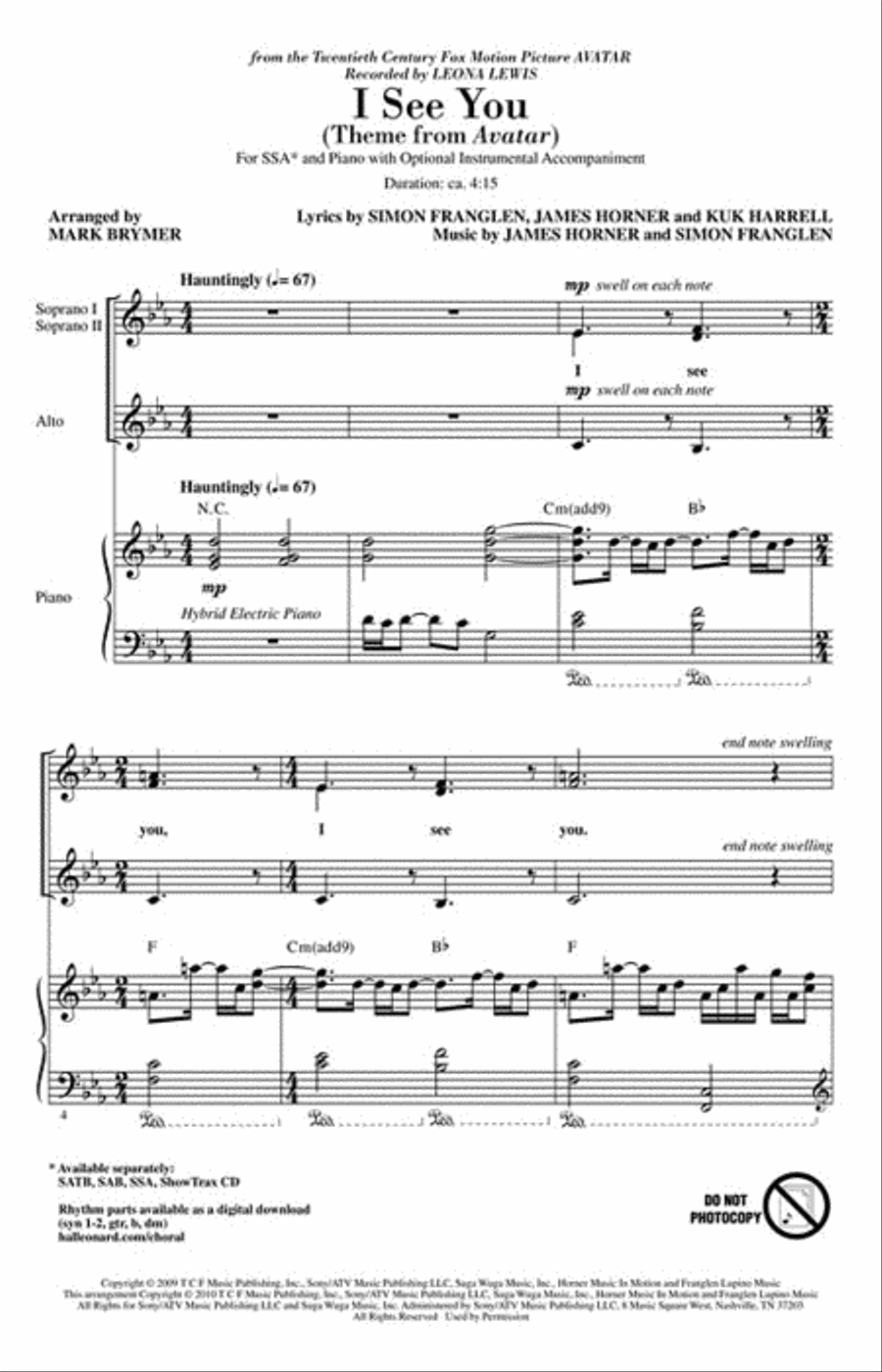 I See You SSA scores gallery preview page 2