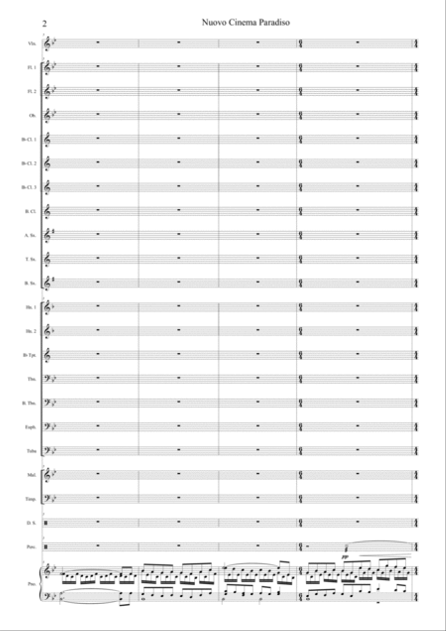 Nuovo Cinema Paradiso Concert Band scores gallery preview page 4
