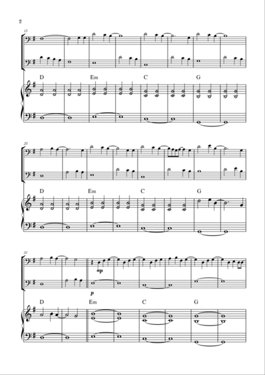 Love Is Gone String Duet scores gallery preview page 2