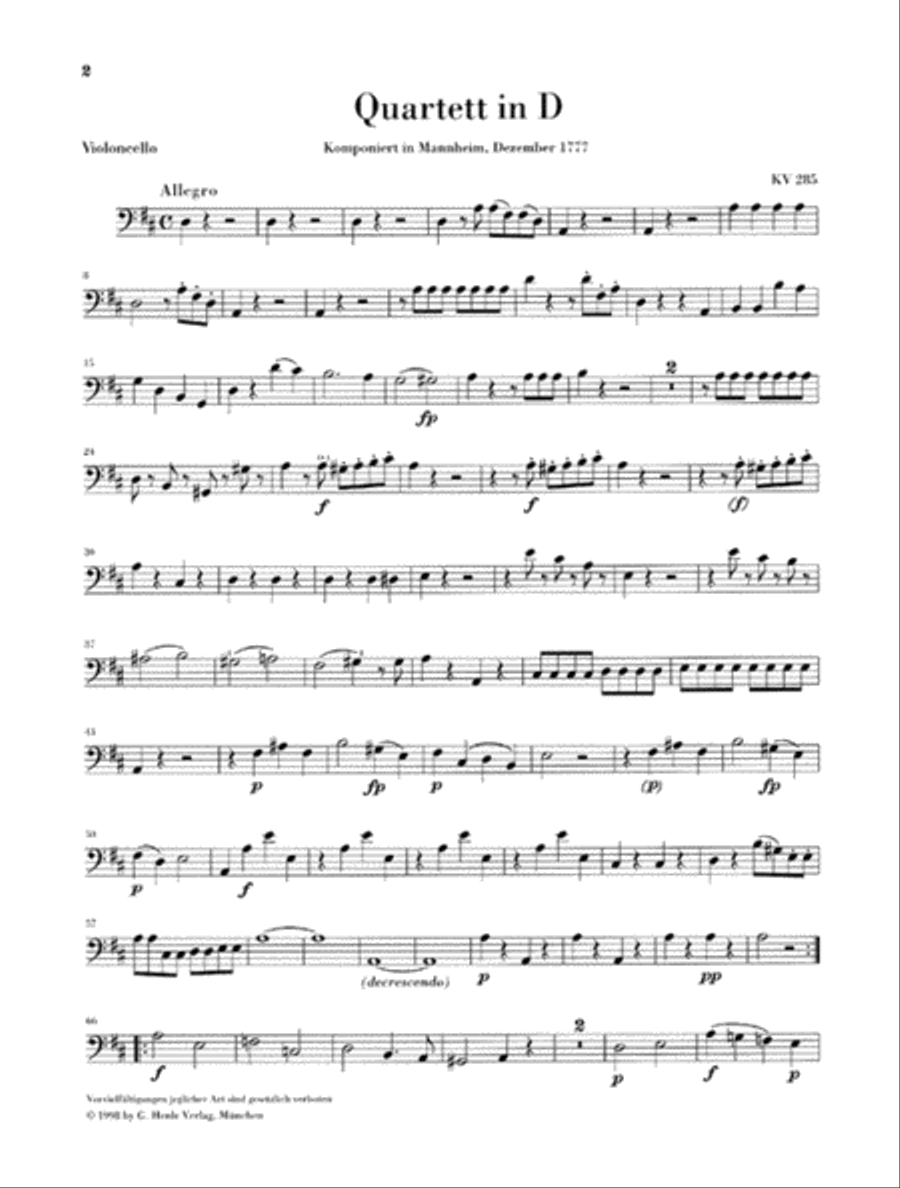 Quartets for Flute, Violin, Viola, and Violoncello Flute scores gallery preview page 6