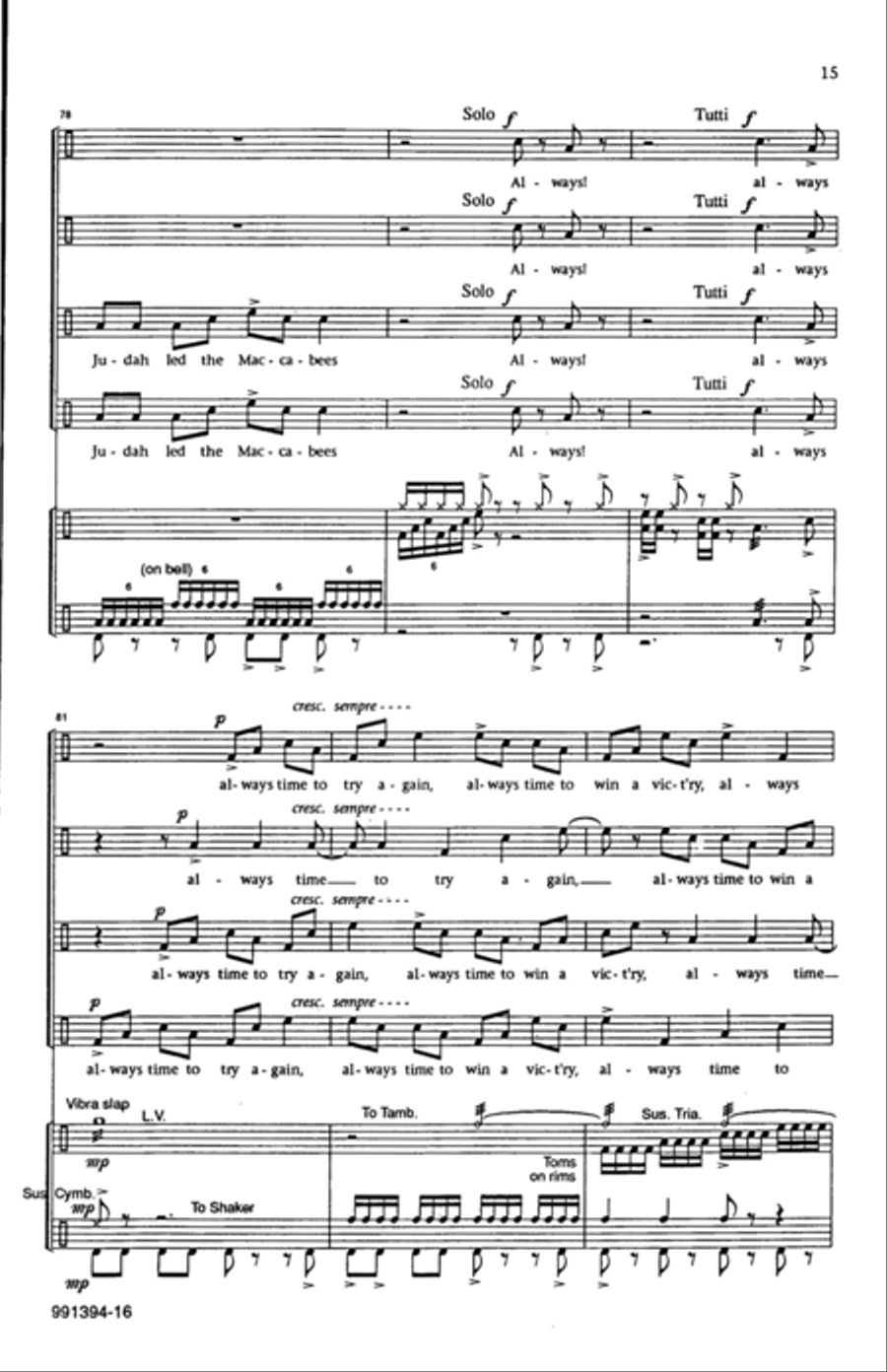 A Chanukah Dreidle 4-Part scores gallery preview page 13