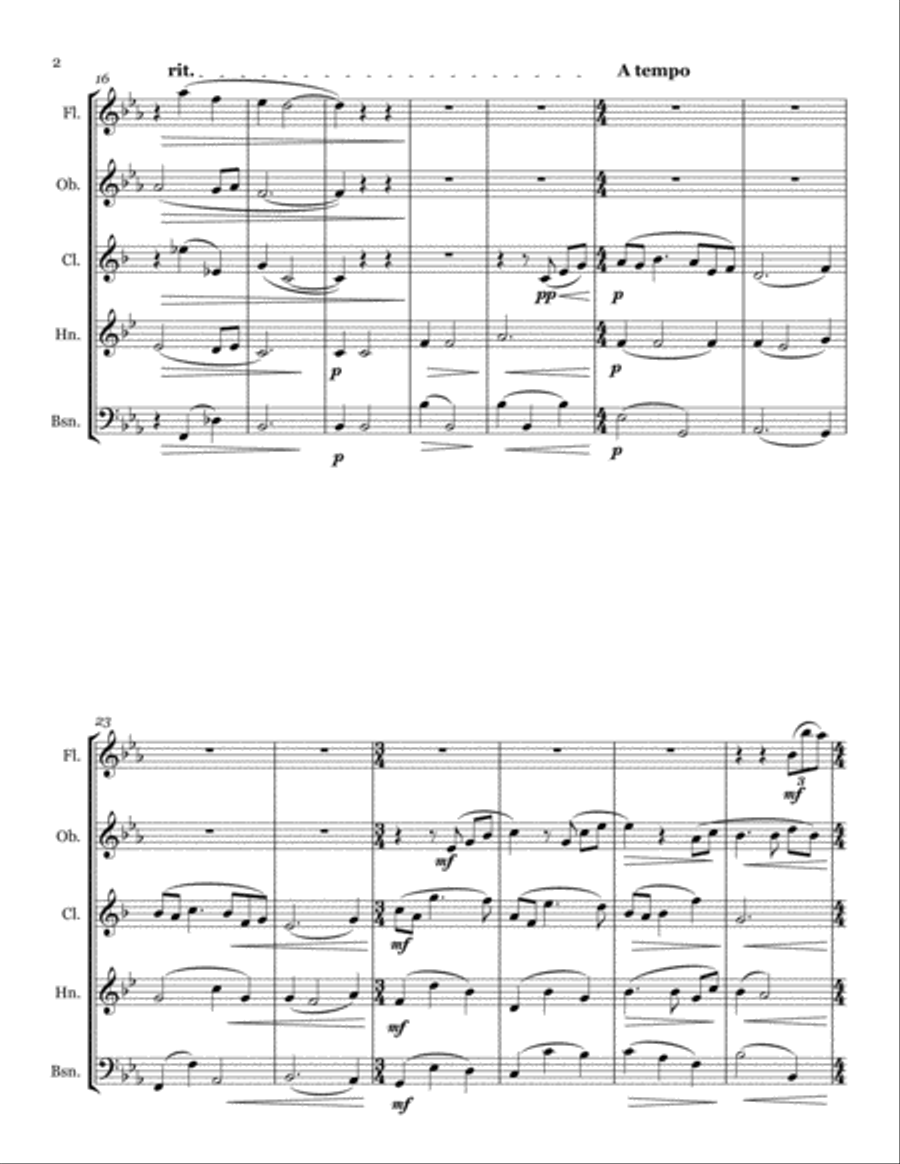 Woodwind Quintet Woodwind Quintet scores gallery preview page 2