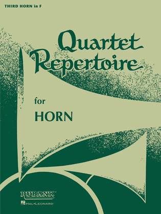 Book cover for Quartet Repertoire for Horn