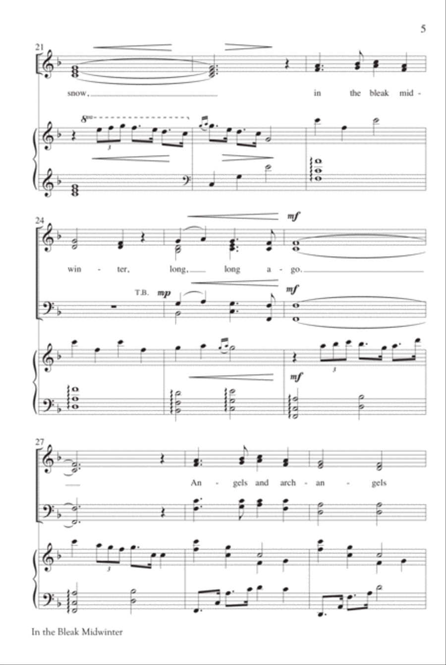 In the Bleak Midwinter 4-Part scores gallery preview page 6