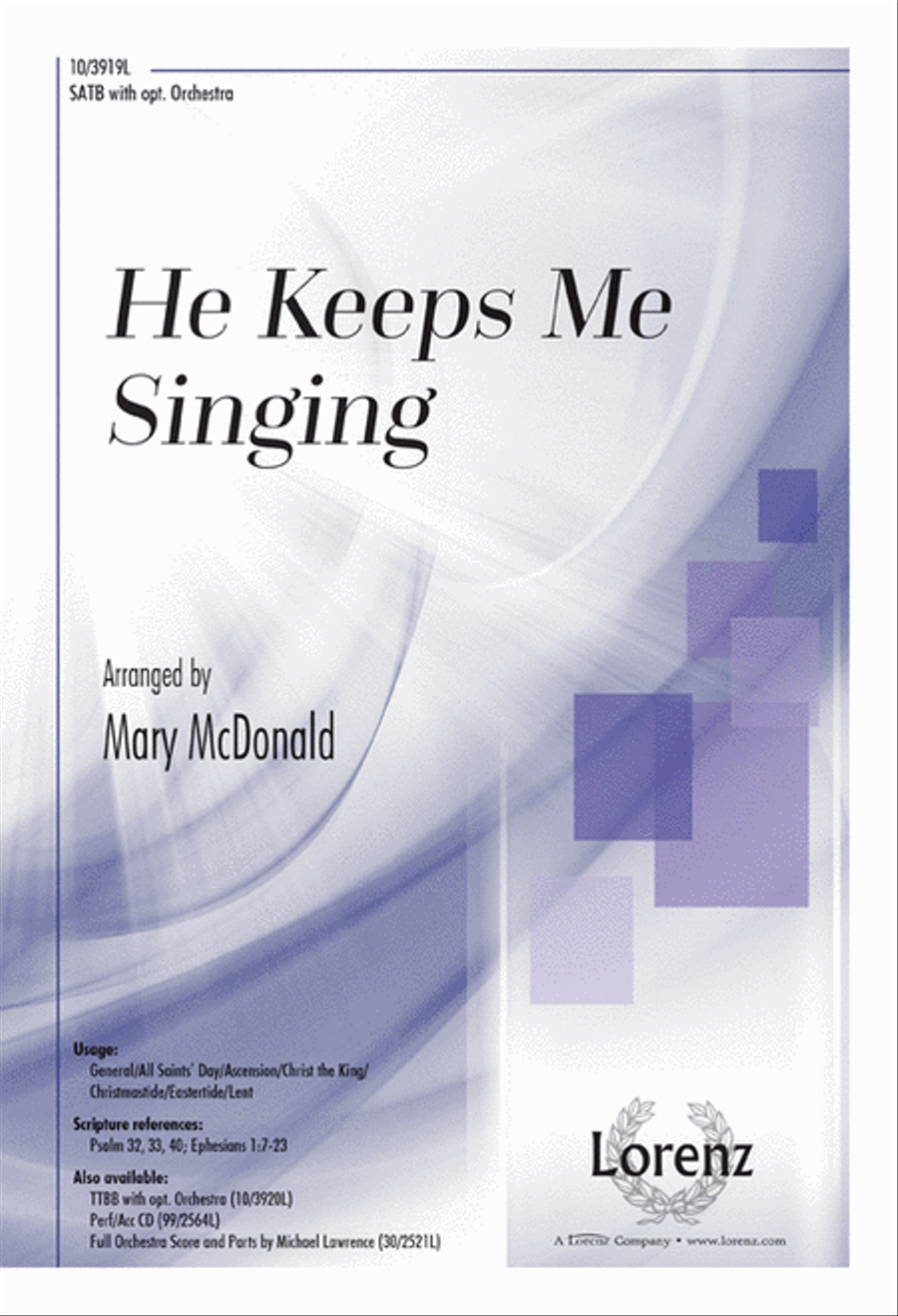 He Keeps Me Singing 4-Part scores gallery preview page 1
