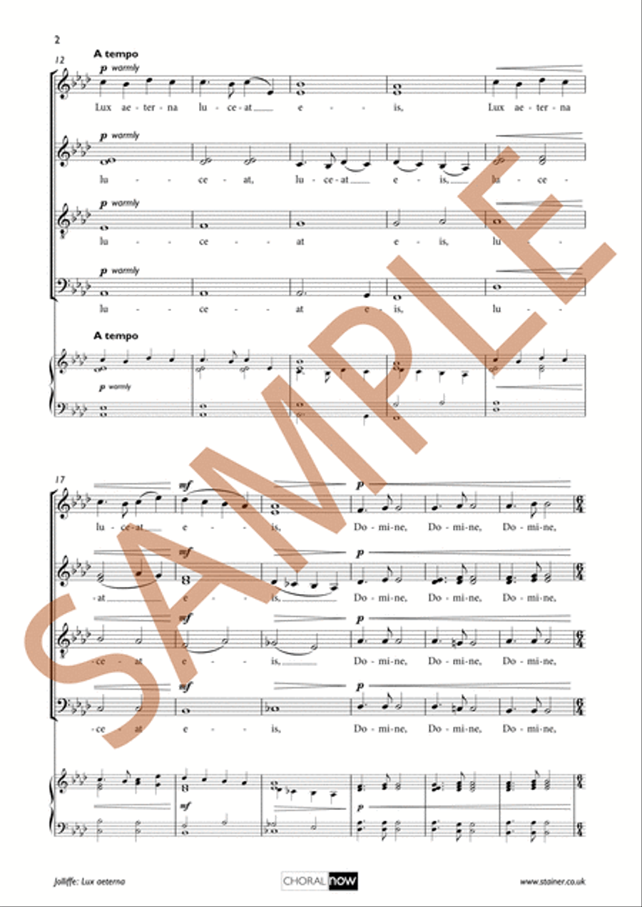 Lux aeterna Lux aeterna 4-Part scores gallery preview page 3