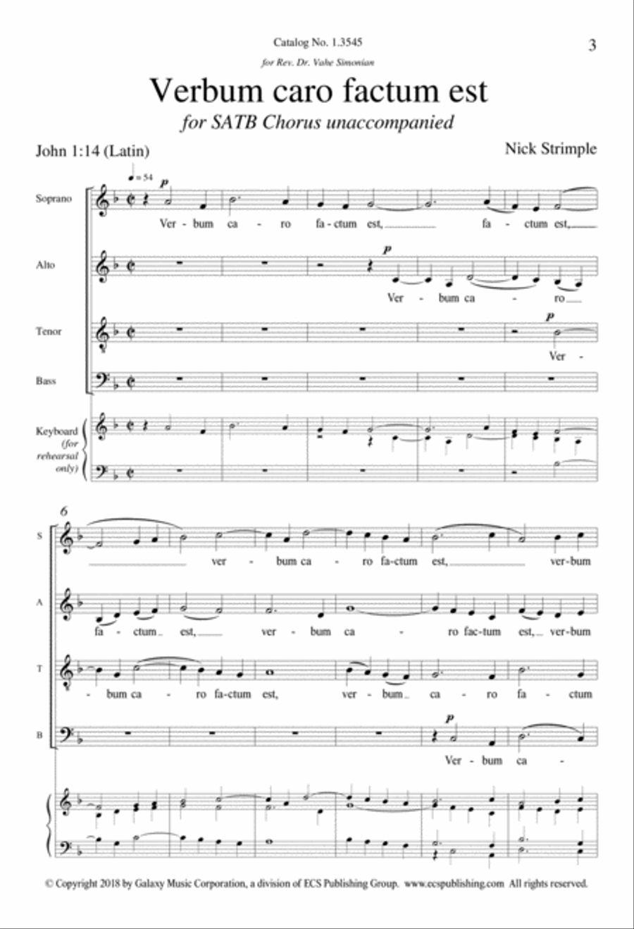 Verbum caro factum est 4-Part scores gallery preview page 2