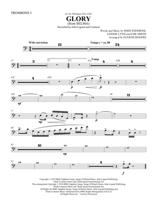 Book cover for Glory (from Selma) (arr. Eugene Rogers) - Trombone 1