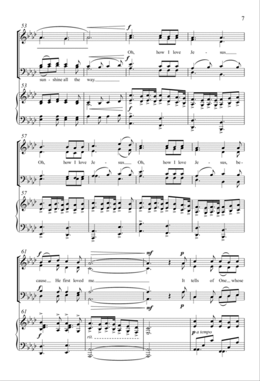 Three American Folk Hymns 4-Part scores gallery preview page 5
