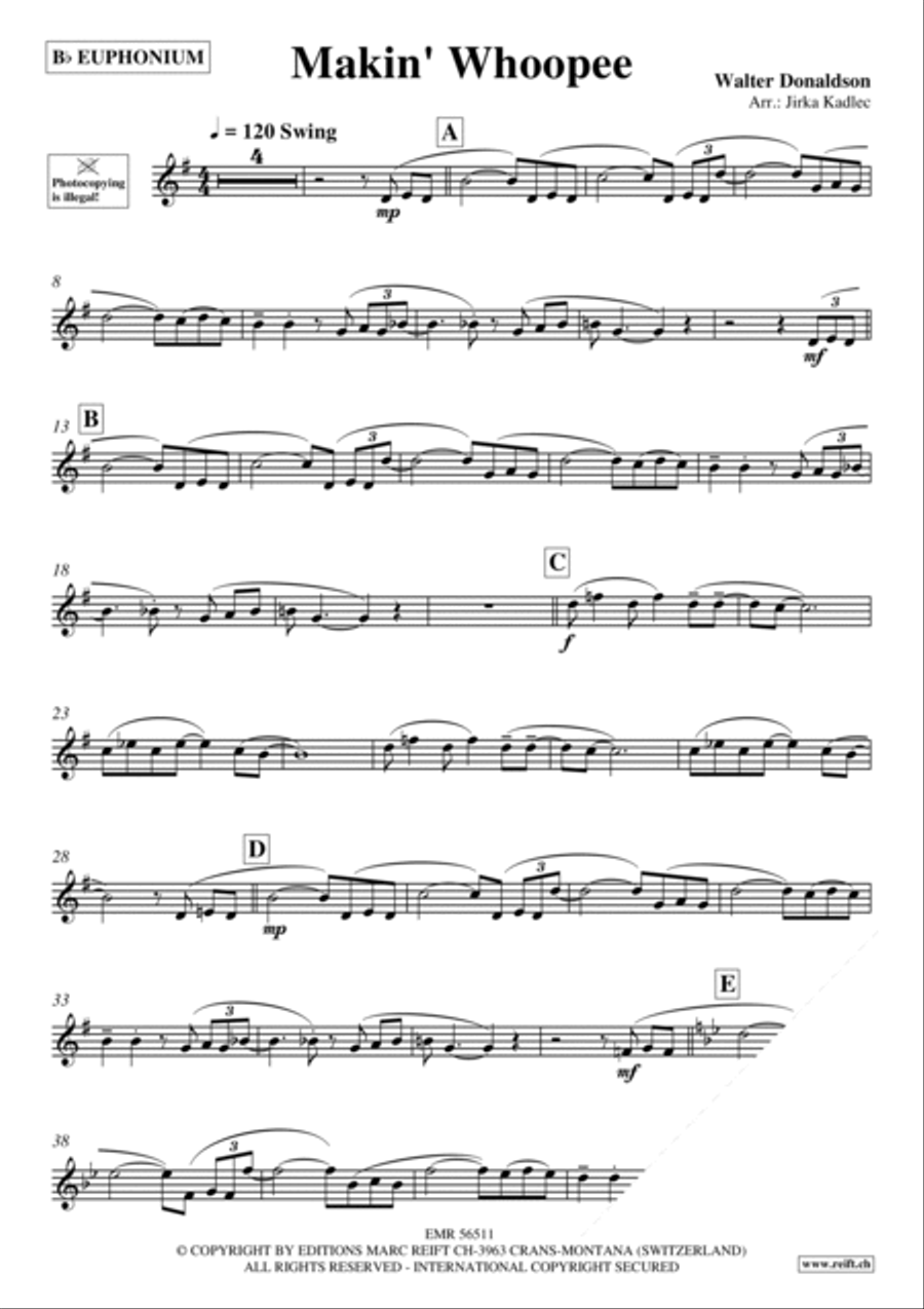 Makin' Whoopee Euphonium scores gallery preview page 3