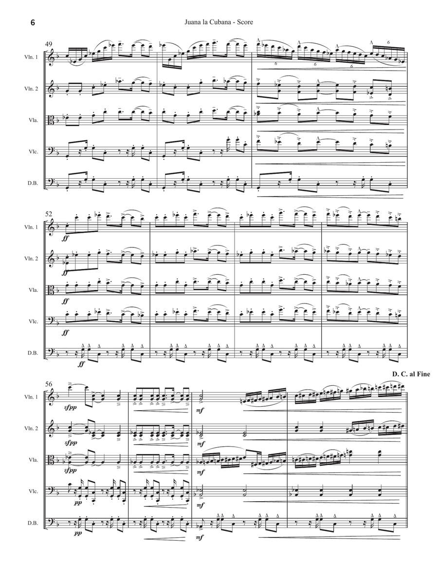 Juana La Cubana String Orchestra scores gallery preview page 6