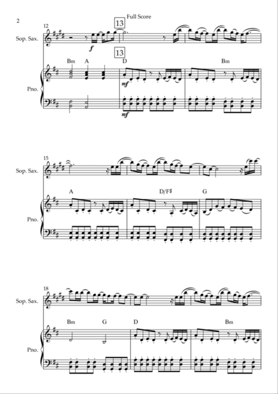 So Will I (100 Billion X) Soprano Saxophone scores gallery preview page 2