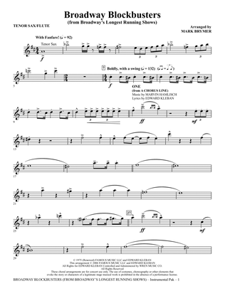 Broadway Blockbusters - Tenor Sax/Flute