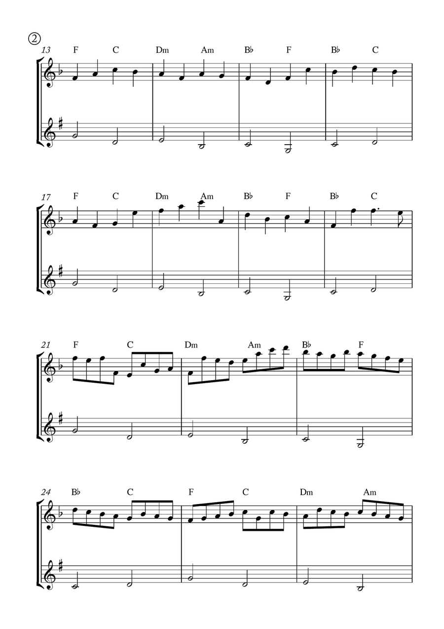 Canon in D Woodwind Duet scores gallery preview page 2