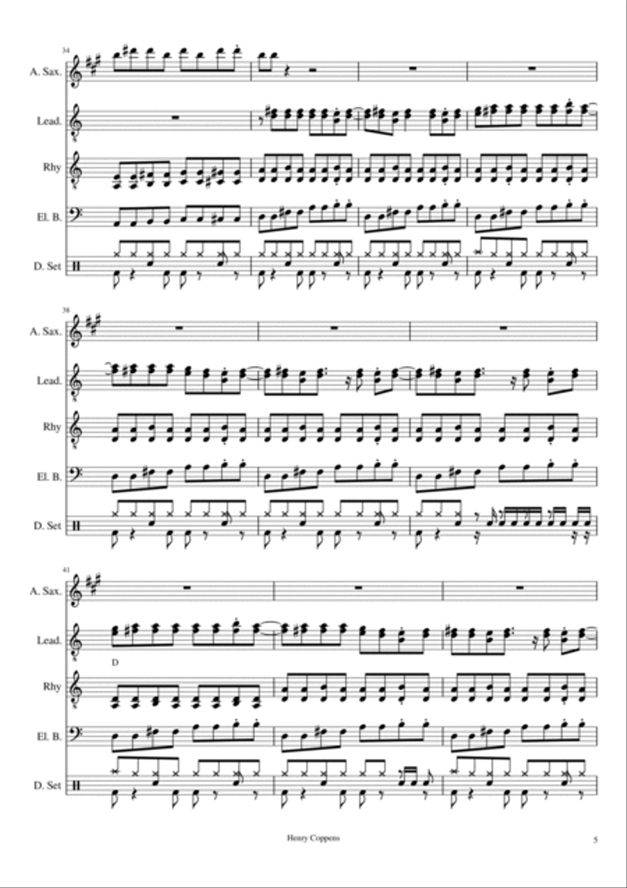 Pump Up The Boogie Small Ensemble scores gallery preview page 5