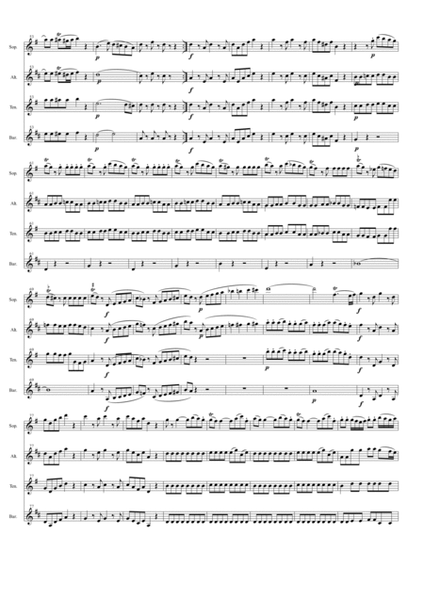 Eine Kleine Nachtmusik for Saxophone Quartet (SATB) image number null