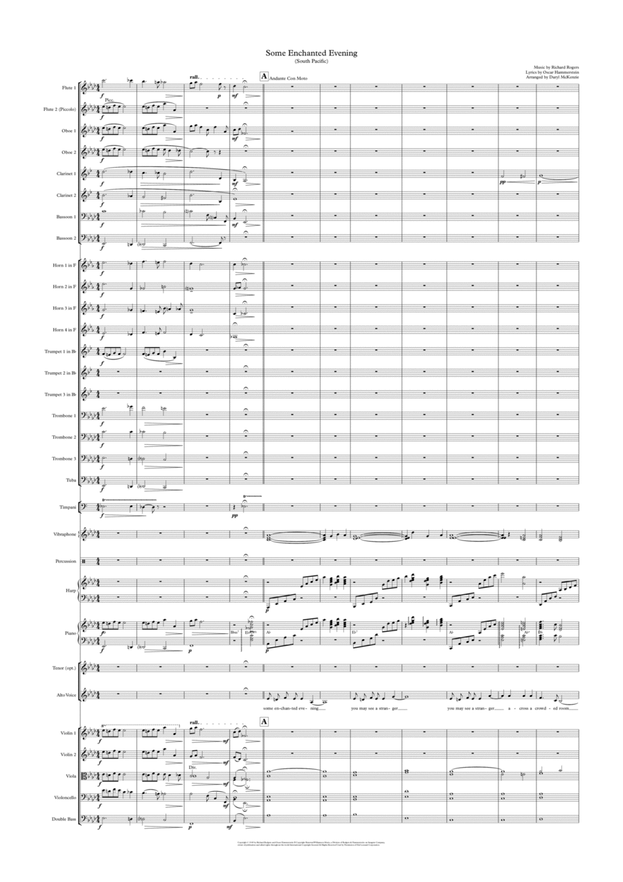 Some Enchanted Evening Some Enchanted Evening Full Orchestra scores gallery preview page 1