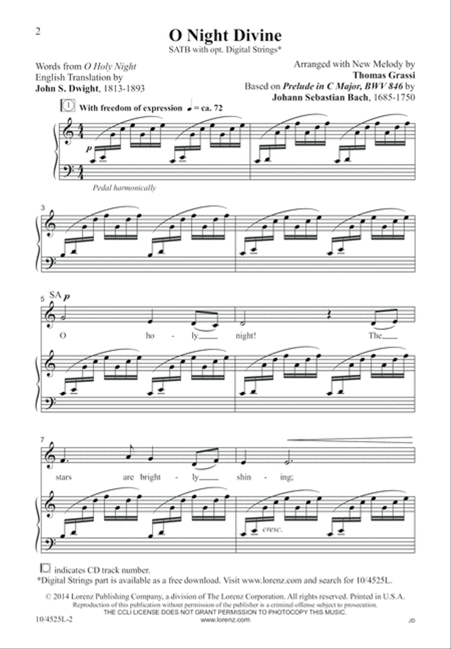 O Night Divine 4-Part scores gallery preview page 3