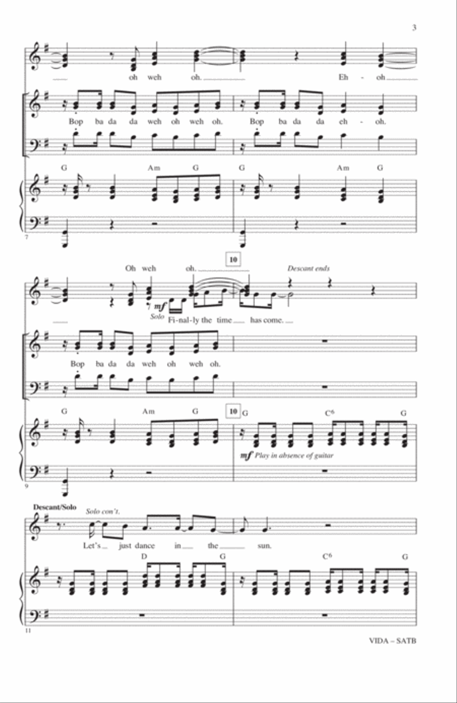 Vida Vida 4-Part scores gallery preview page 2