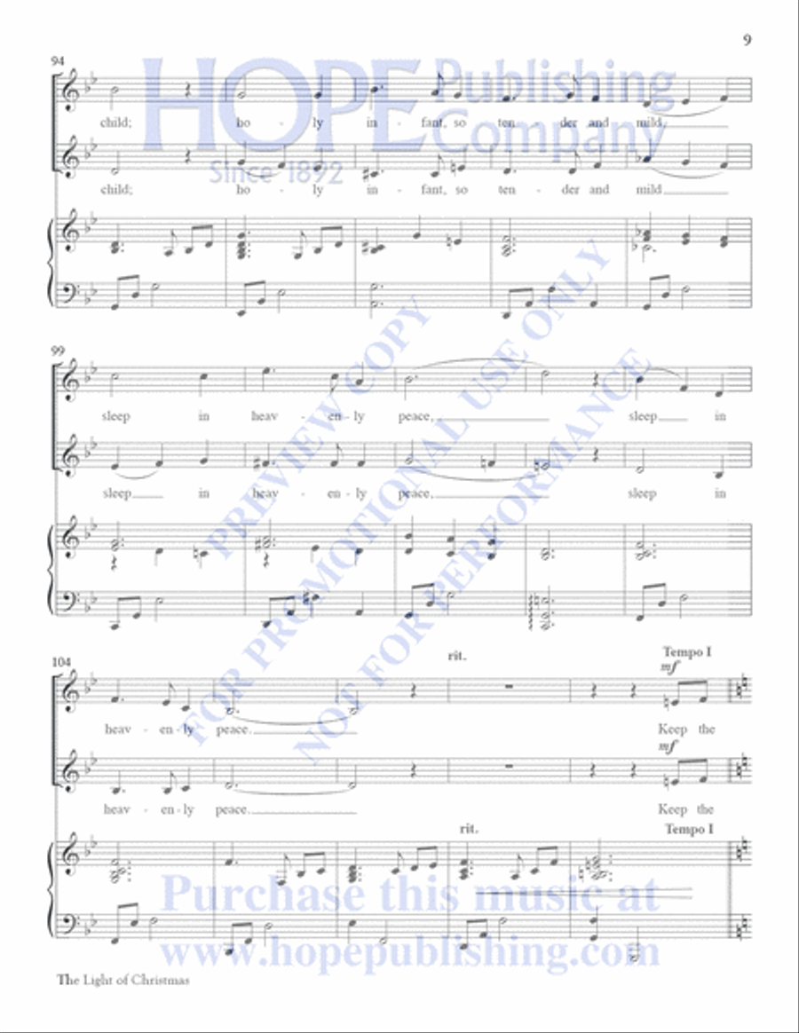 The Light of Christmas Handbell Choir scores gallery preview page 9