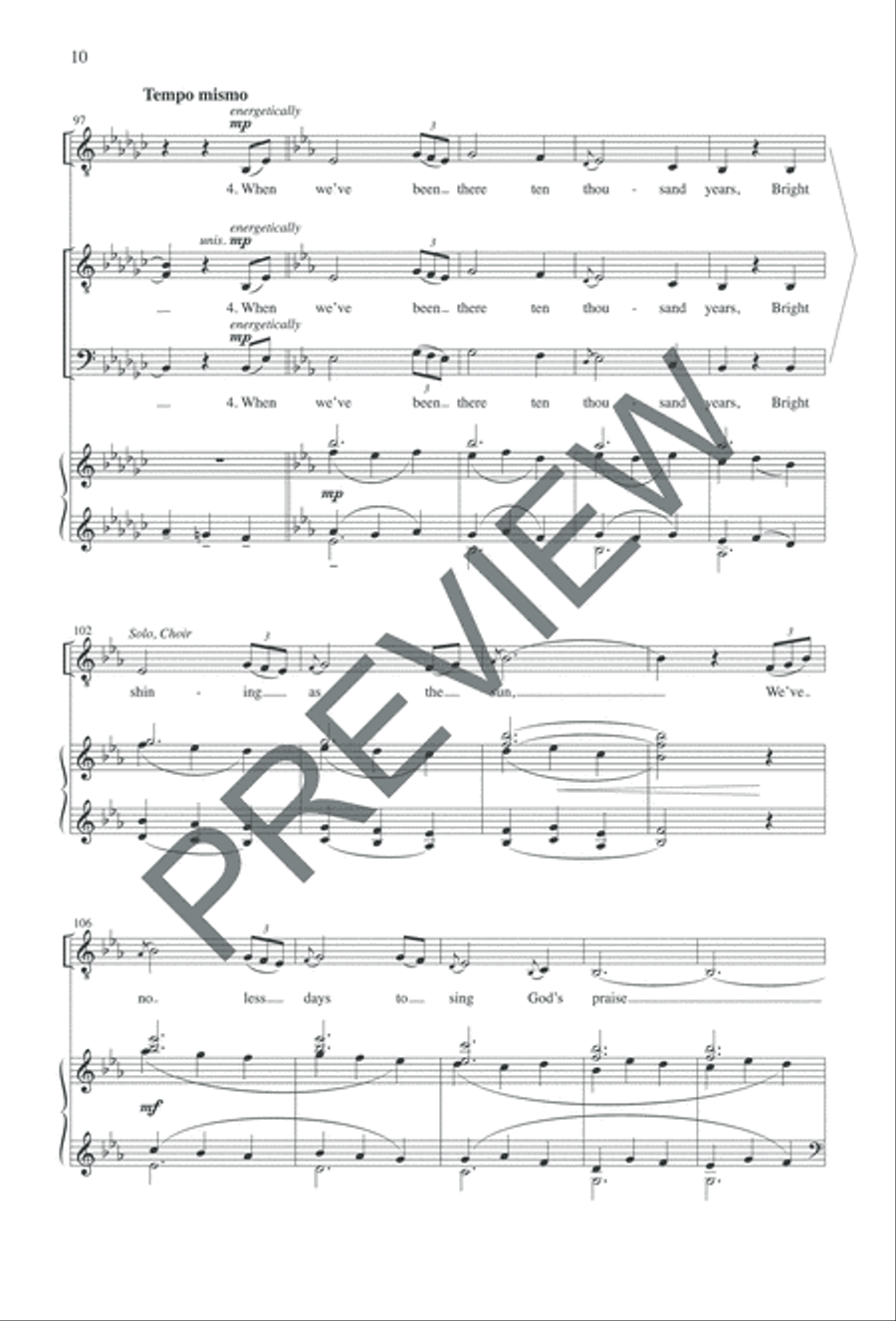 Choral Reflection on Amazing Grace - TTBB edition TTBB scores gallery preview page 10