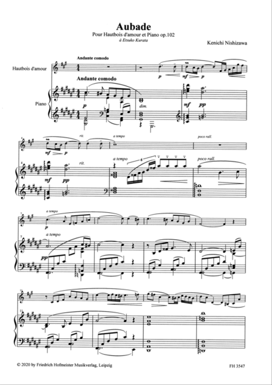 Aubade Oboe - Sheet Music page 2