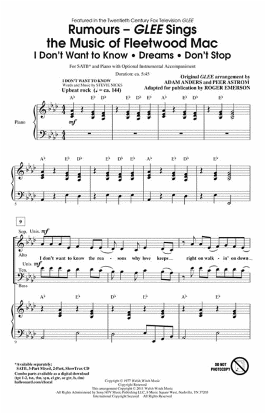 Rumours 4-Part scores gallery preview page 2