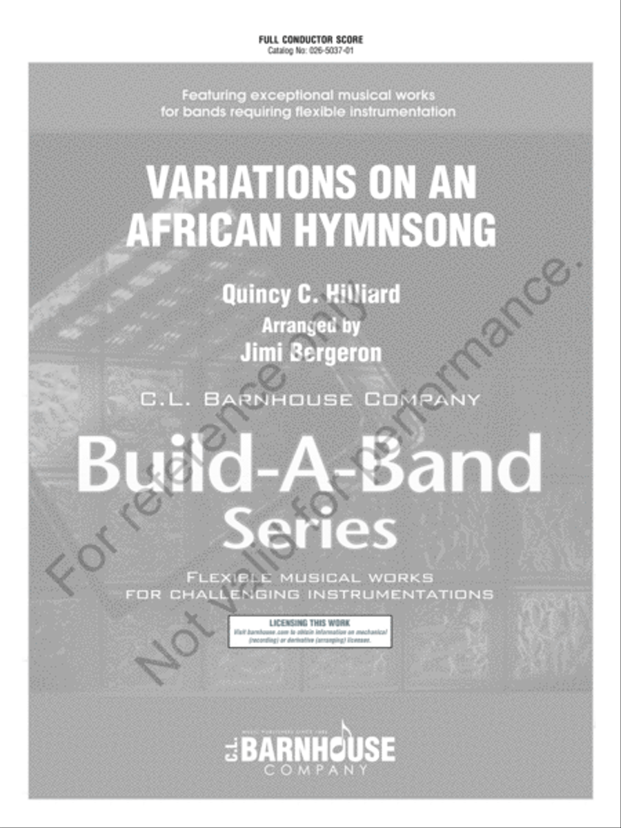 Variations On An African Hymnsong Concert Band scores gallery preview page 2