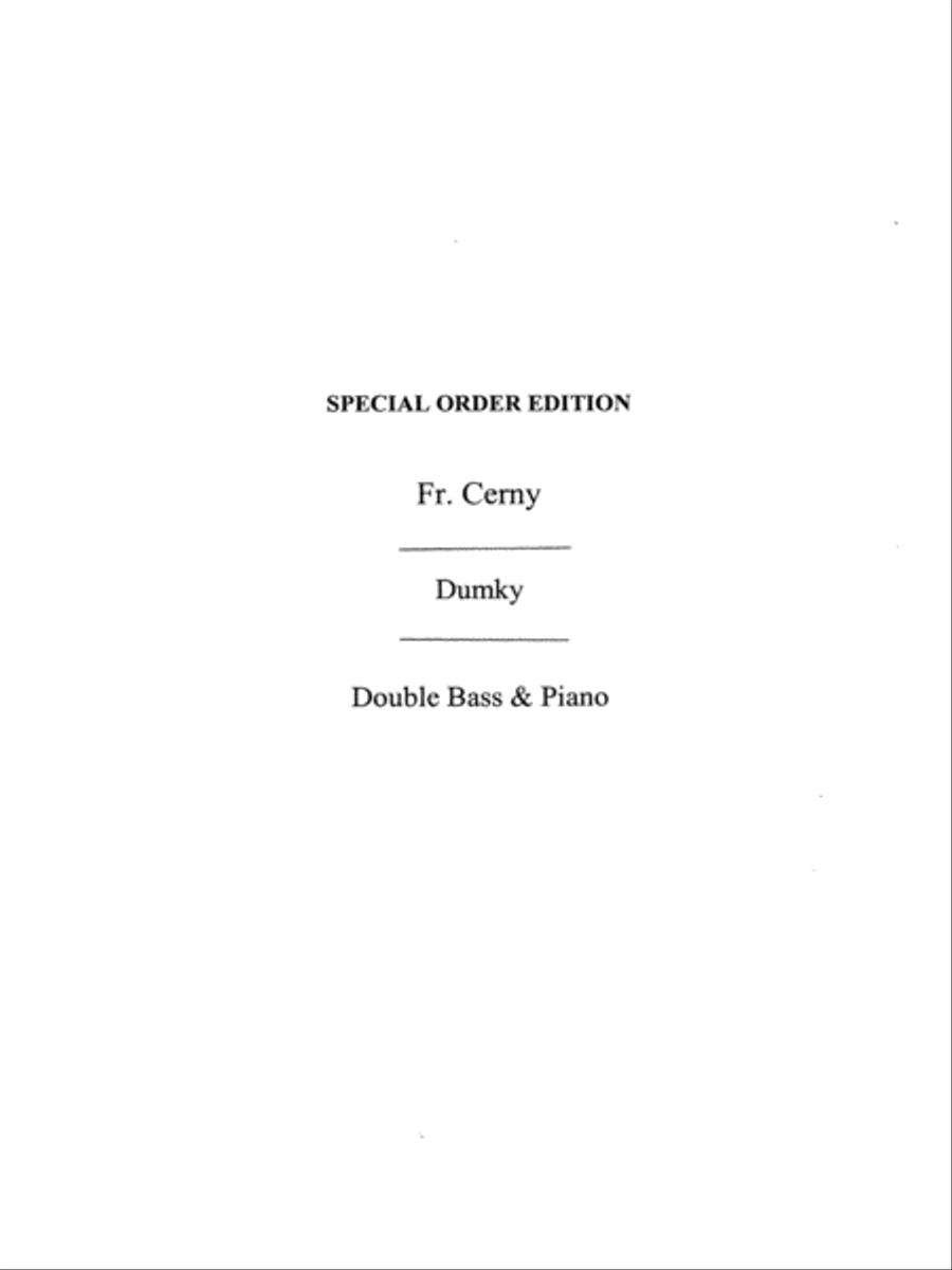 Dumka 1 Dumka 1 Double Bass scores gallery preview page 1