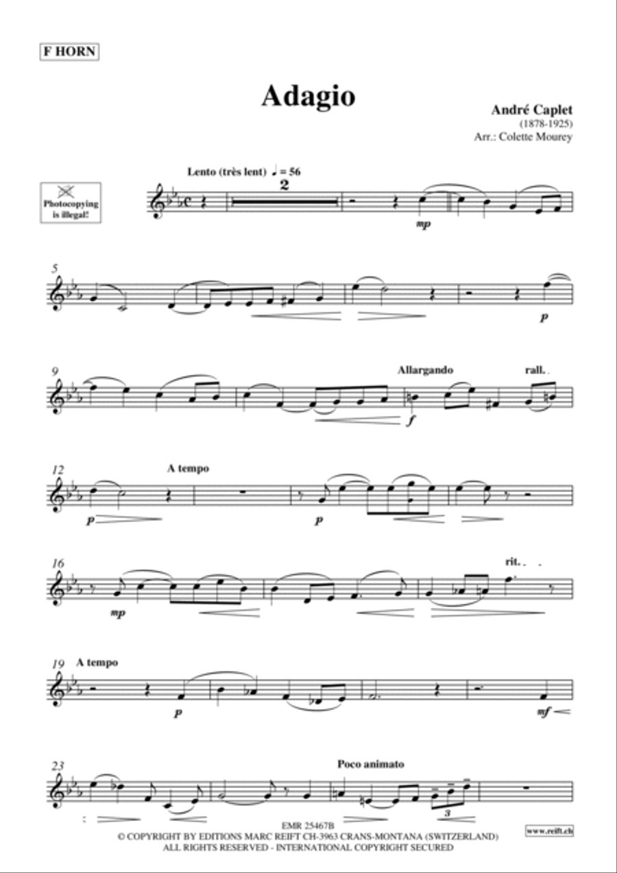 Adagio Adagio Horn scores gallery preview page 2