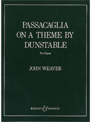 Book cover for Passacaglia on a Theme by Dunstable