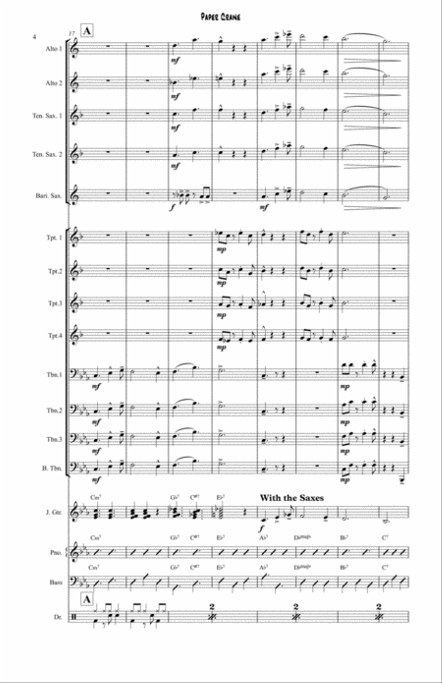 Paper Crane Paper Crane Jazz Ensemble scores gallery preview page 4