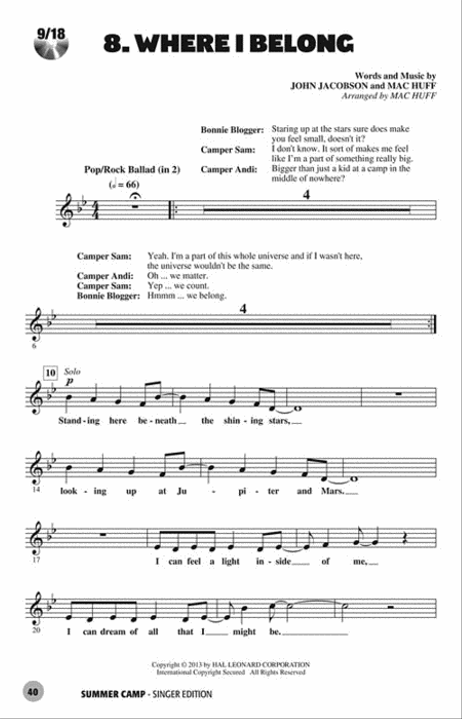 Summer Camp Choir scores gallery preview page 6