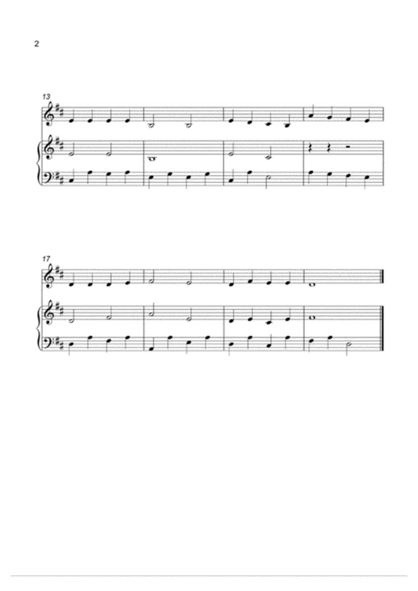 Au clair de la lune - Duet for Violin and Piano D major image number null