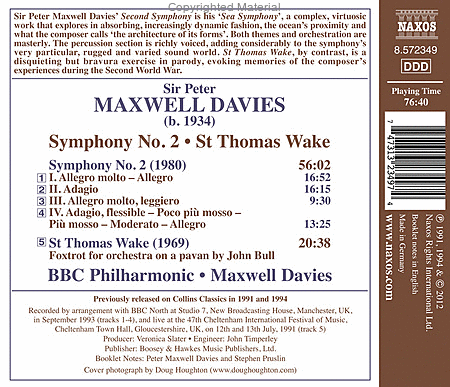 Symphony No. 2 St Thomas Wake image number null
