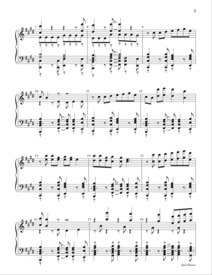 Just Dance Just Dance Handbell Choir scores gallery preview page 3