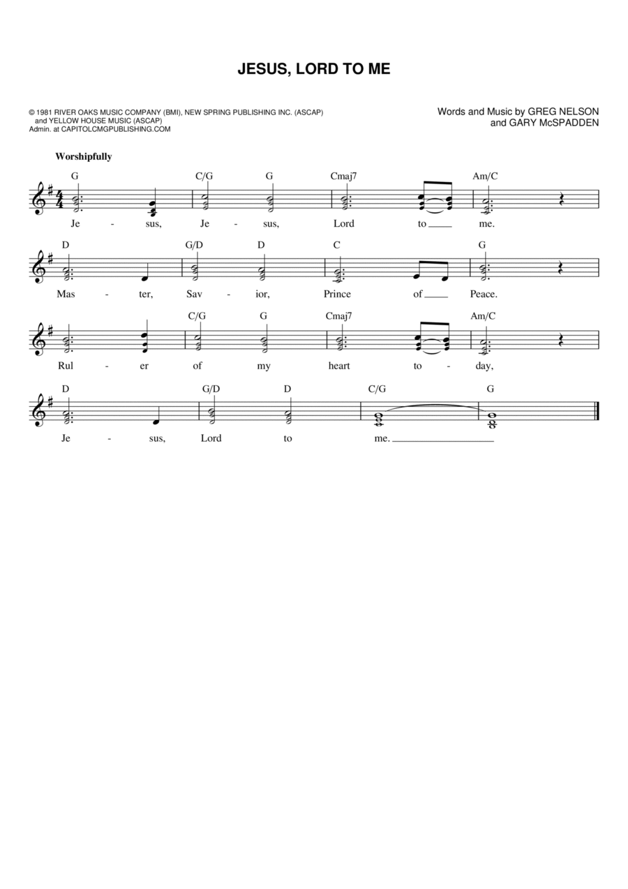 Jesus, Lord To Me Flute scores gallery preview page 1