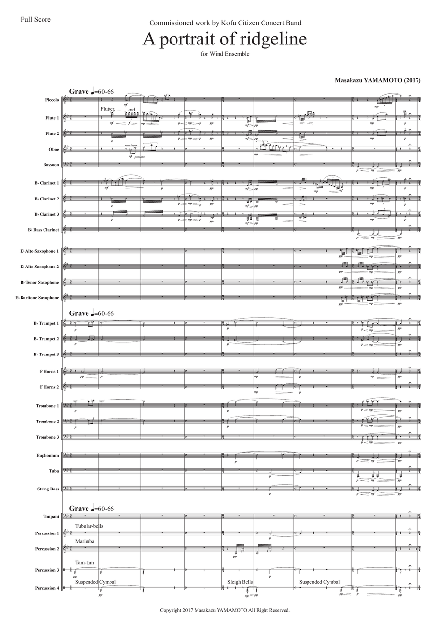 A portrait of ridgeline [Concert Band] - Score Only Concert Band scores gallery preview page 3