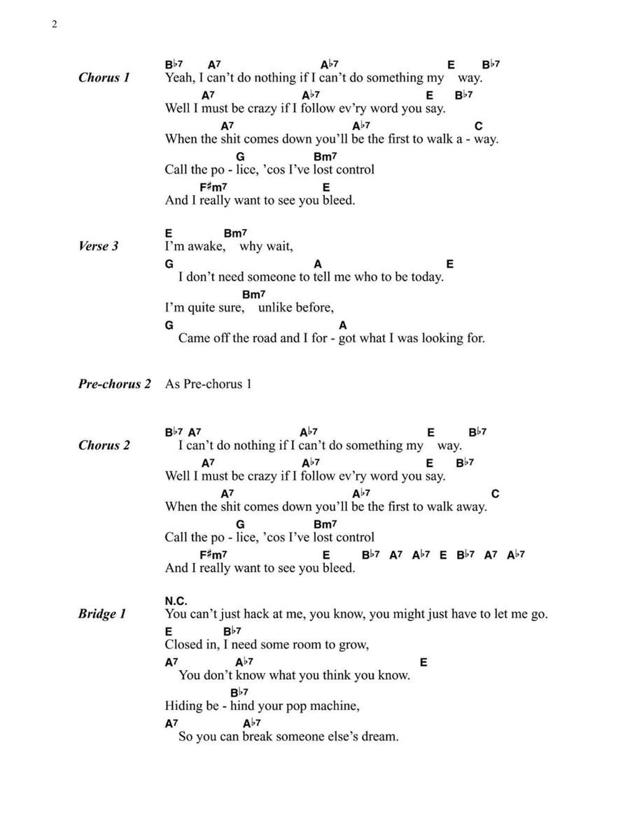 Call The Police Acoustic Guitar scores gallery preview page 2