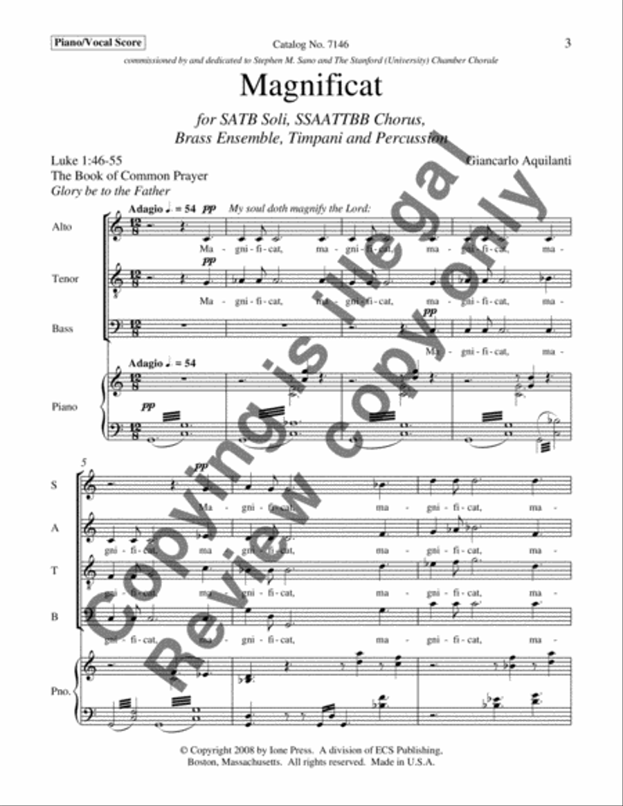 Magnificat Magnificat 4-Part scores gallery preview page 3