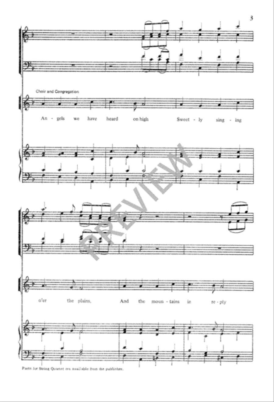 Angels We Have Heard On High 3-Part scores gallery preview page 4