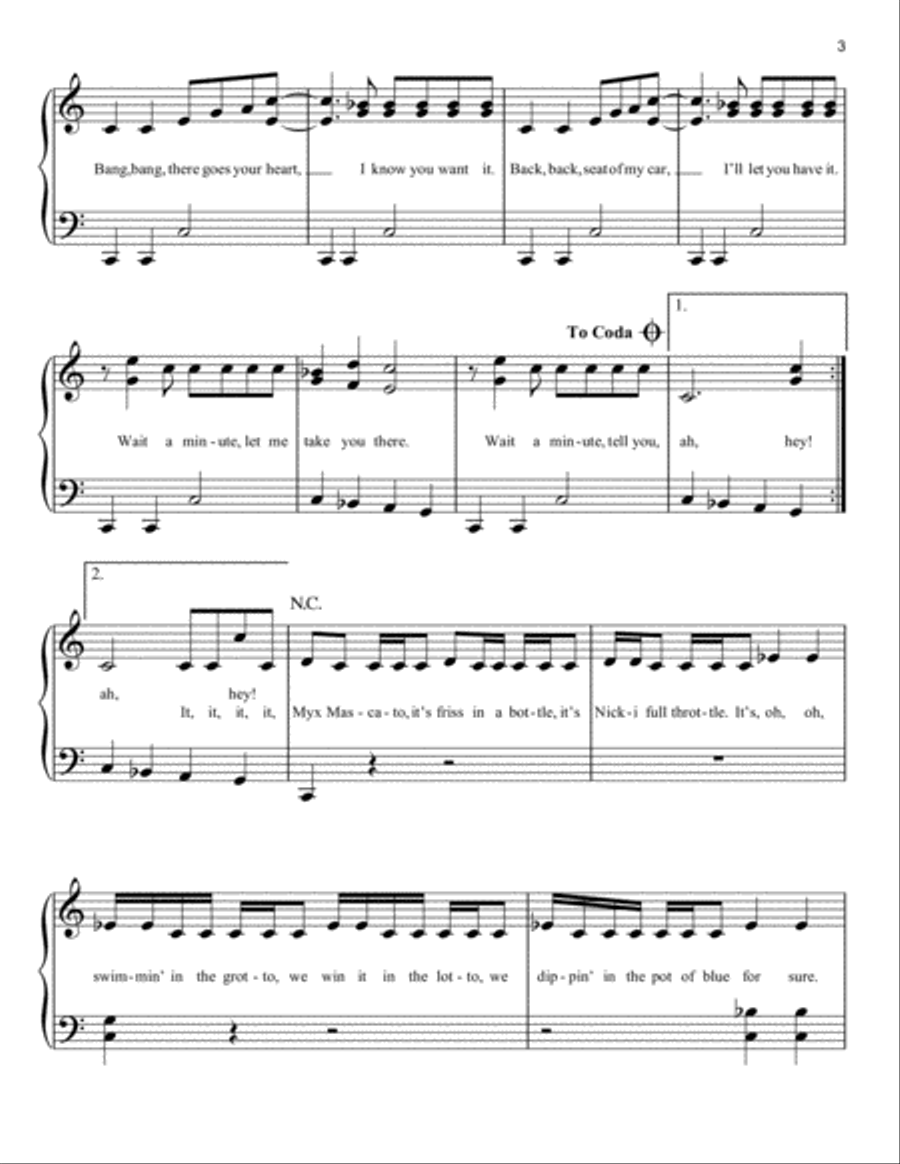 Bang Bang Easy Piano scores gallery preview page 3