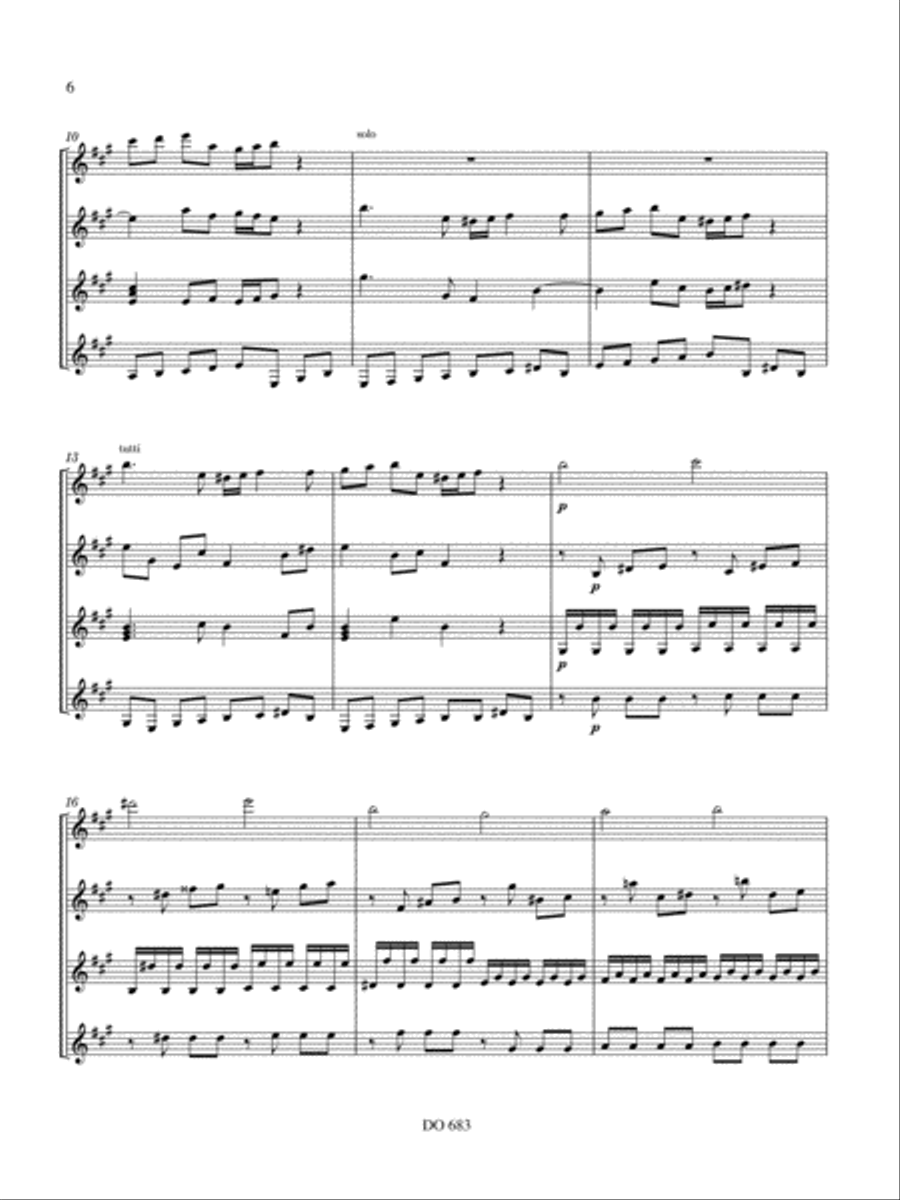 Concerto grosso, opus 6 no 1 Guitar Ensemble scores gallery preview page 6
