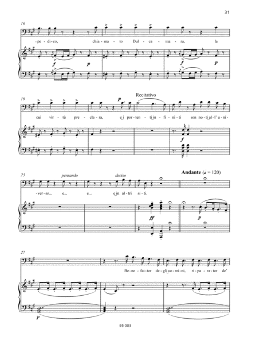 Udite, udite, o rustici Baritone Voice scores gallery preview page 2