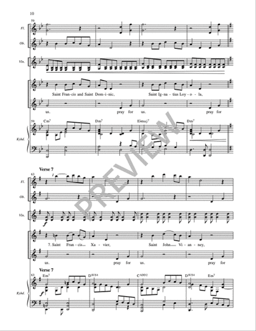 The Litany of the Saints for the Easter Vigil and for Baptism - Full Score and Parts Flute scores gallery preview page 11